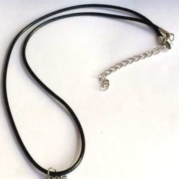 Aqua Turquoise Cross Necklace Southwestern Country Western Silver Tone Simulated - Picture 6 of 8